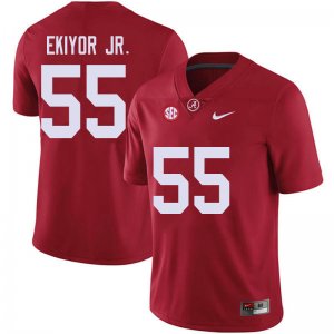 NCAA Men's Alabama Crimson Tide #55 Emil Ekiyor Jr. Stitched College 2018 Nike Authentic Red Football Jersey ZM17D82CF